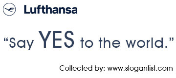 Lufthansa slogan